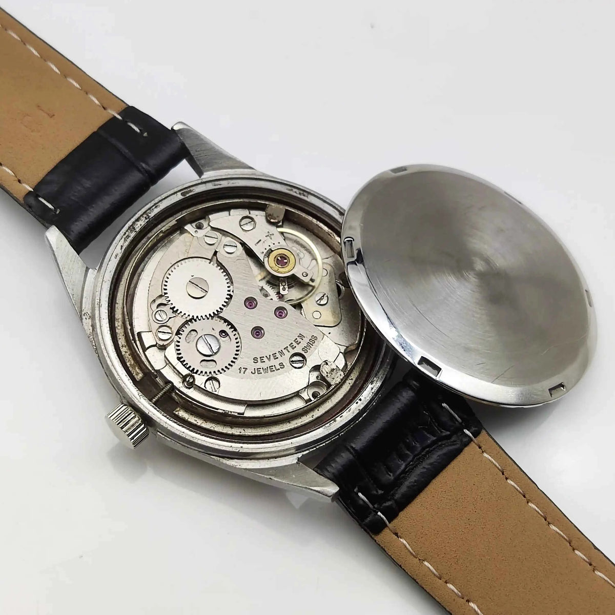 Cavalry 17 Jewels Maroon Dial Watch with Incabloc Feature and Stick Indices