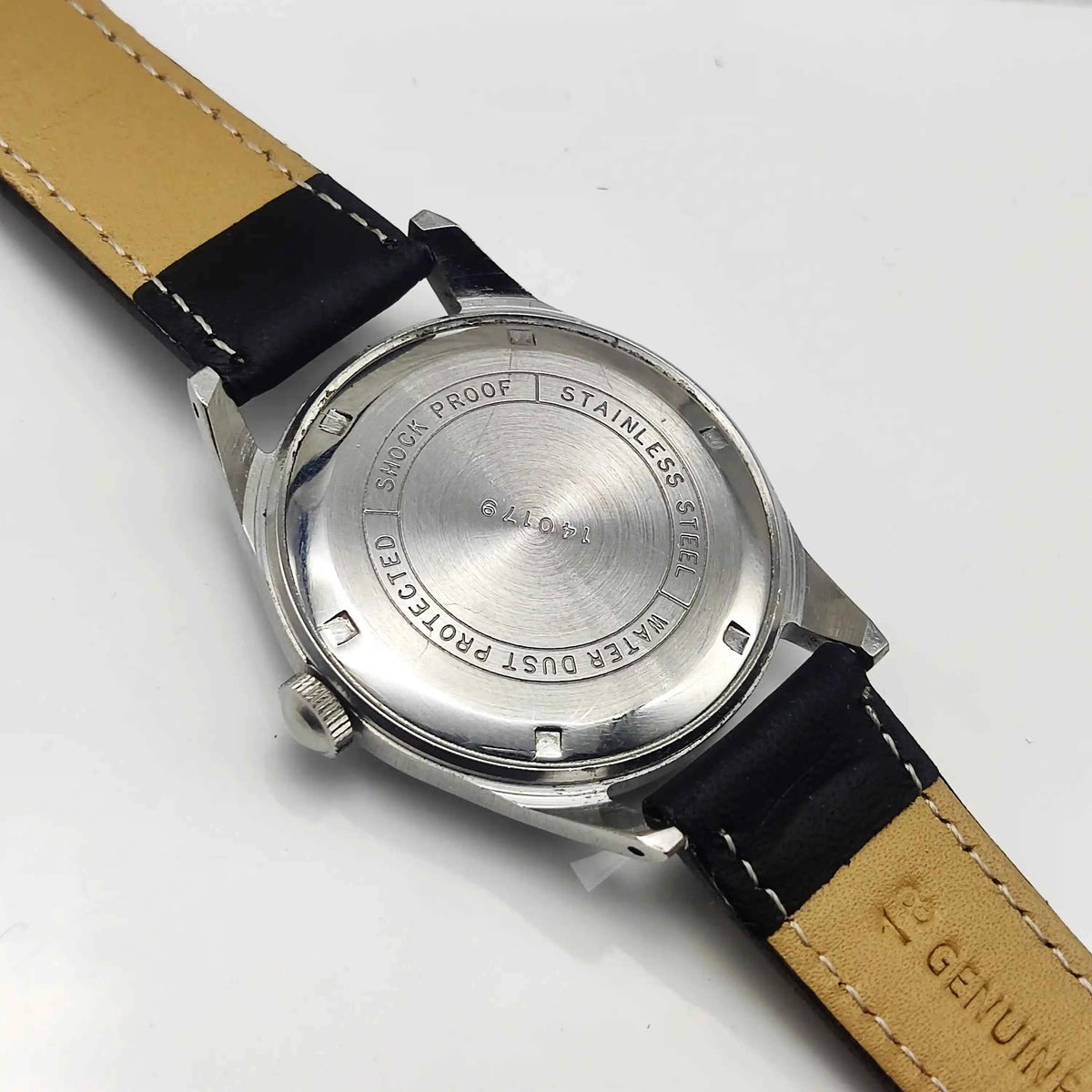 HMT Janata Black Dial Watch with English Numerals and 17 Jewels Handwinding for Men
