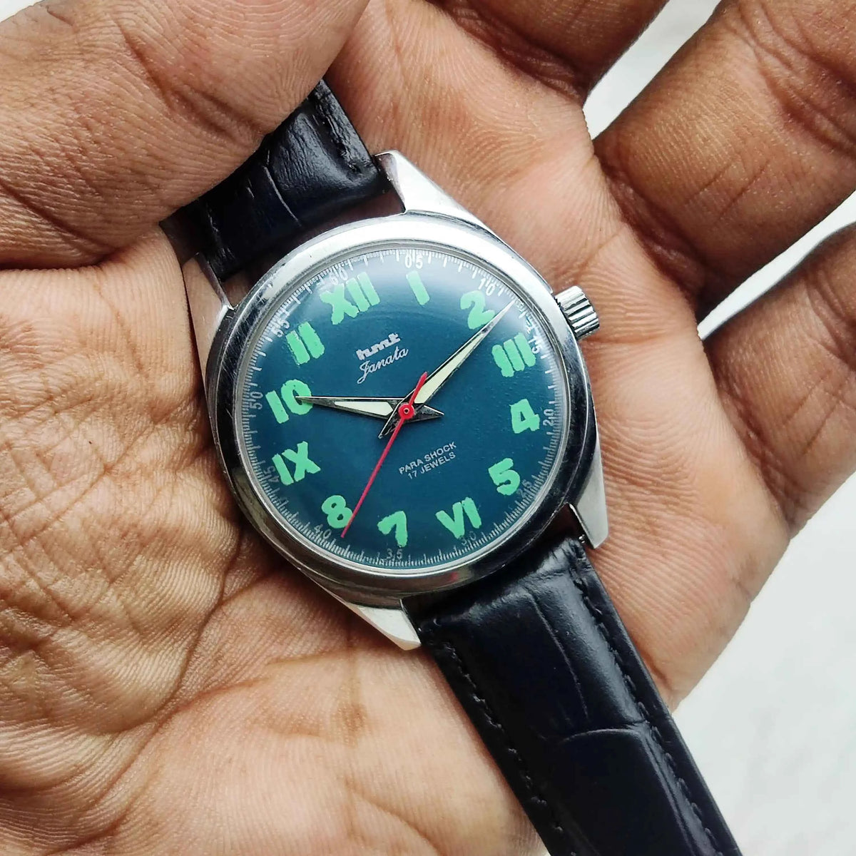 HMT Janata Mechanical Watch: Timeless Craftsmanship with a Greenish Dial