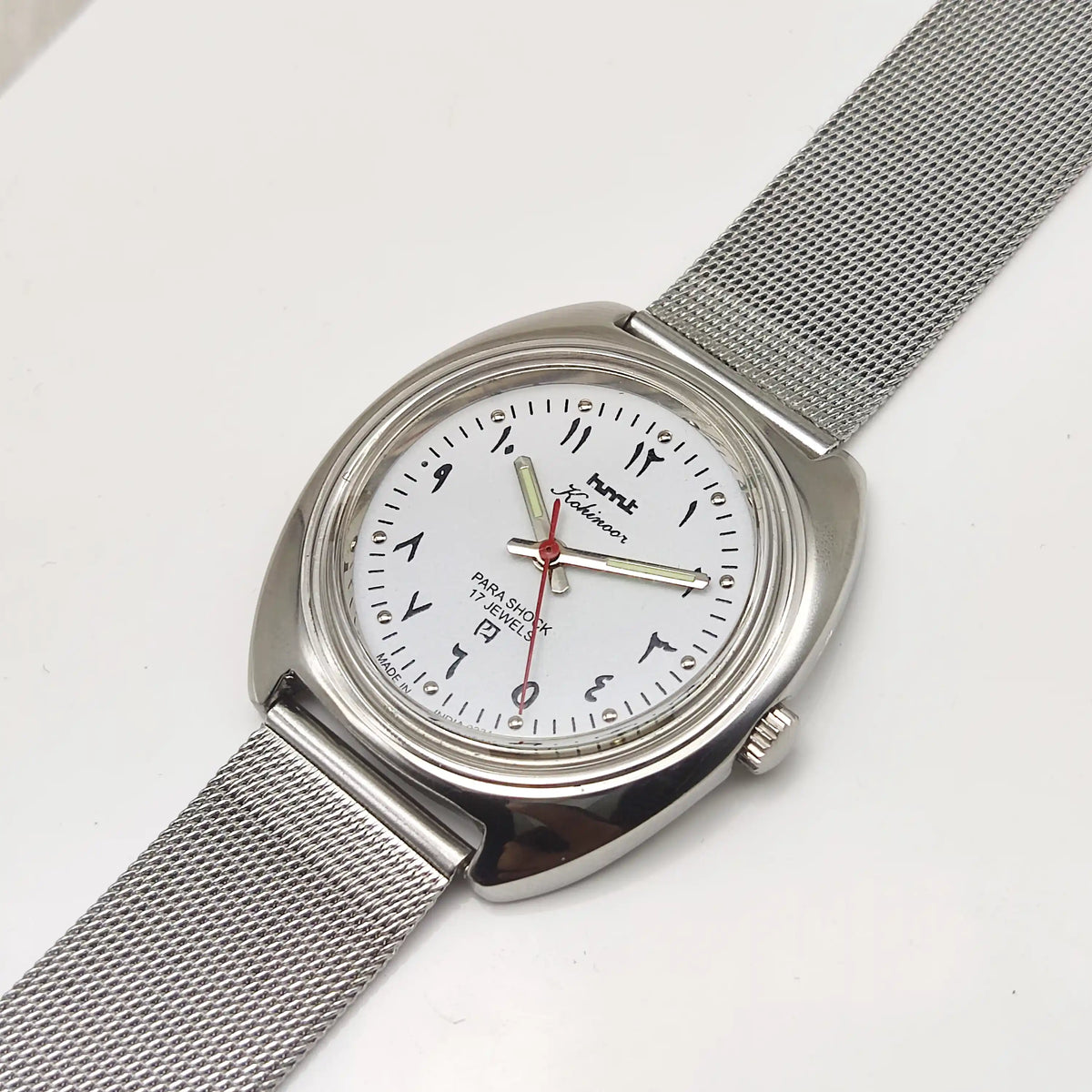 HMT Kohinoor Watch – White Dial 17 Jewels Handwinding