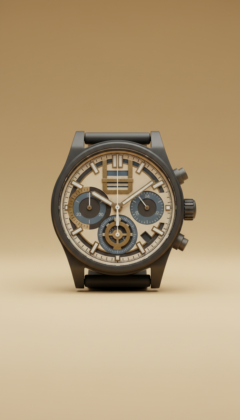 Chronograph With Architectural Dial