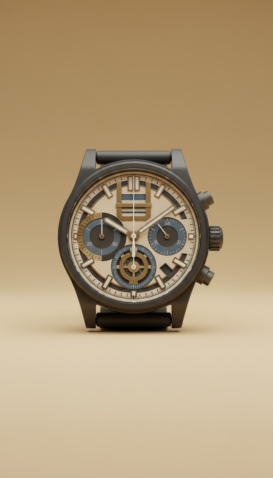 Chronograph With Architectural Dial