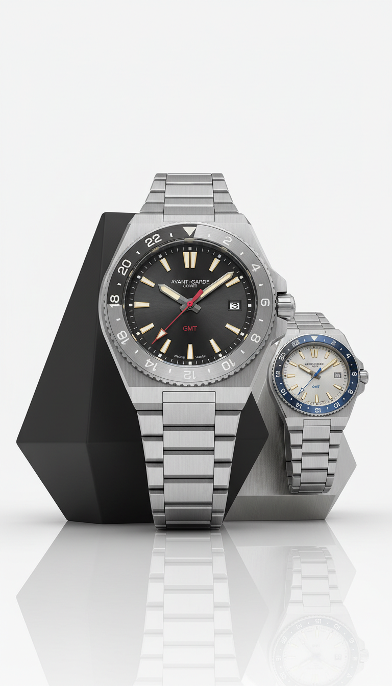 Avant-Garde GMT in Stainless Steel