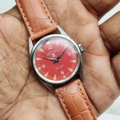 Elevate Your Style: Favre Leuba Handwinding Watch with Reddish Dial