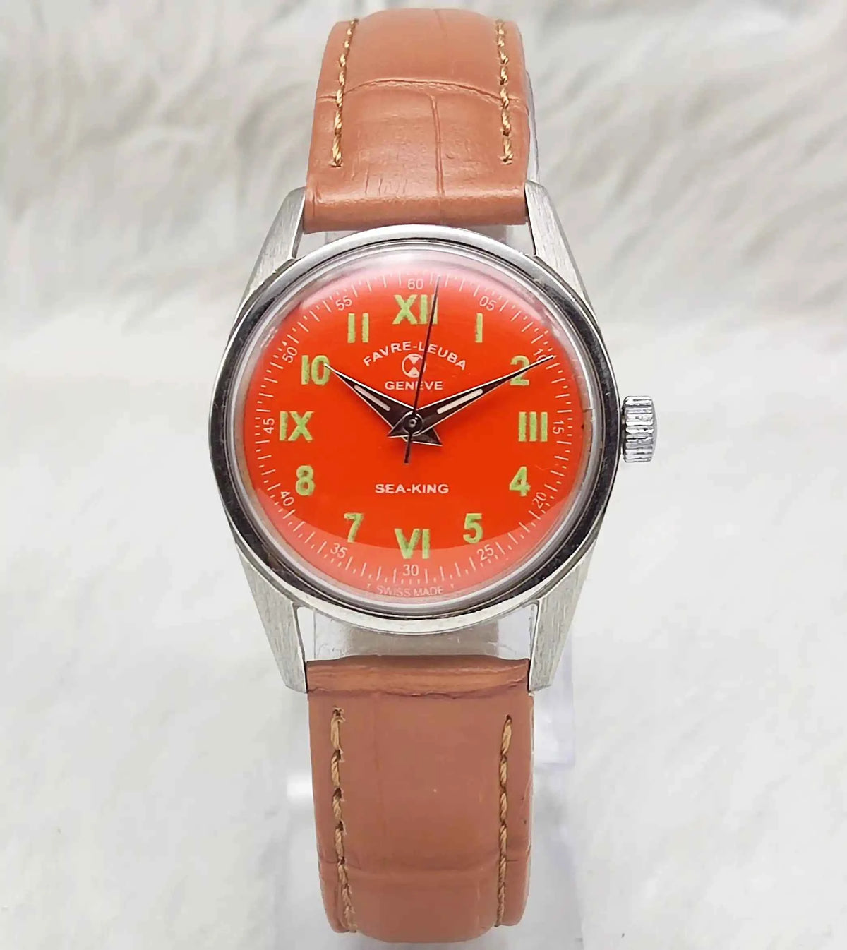 Favre Leuba Handwinding Watch with Reddish Dial - A Timeless Luxury for collectors