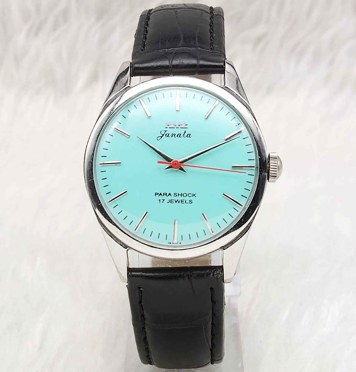 HMT Janata Men's Watch with Turquoise Dial and 17 Jewels Handwinding