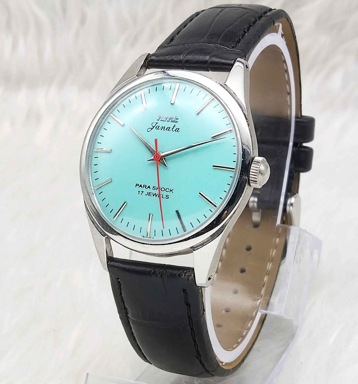 HMT Janata Men's Watch with Turquoise Dial and 17 Jewels Handwinding