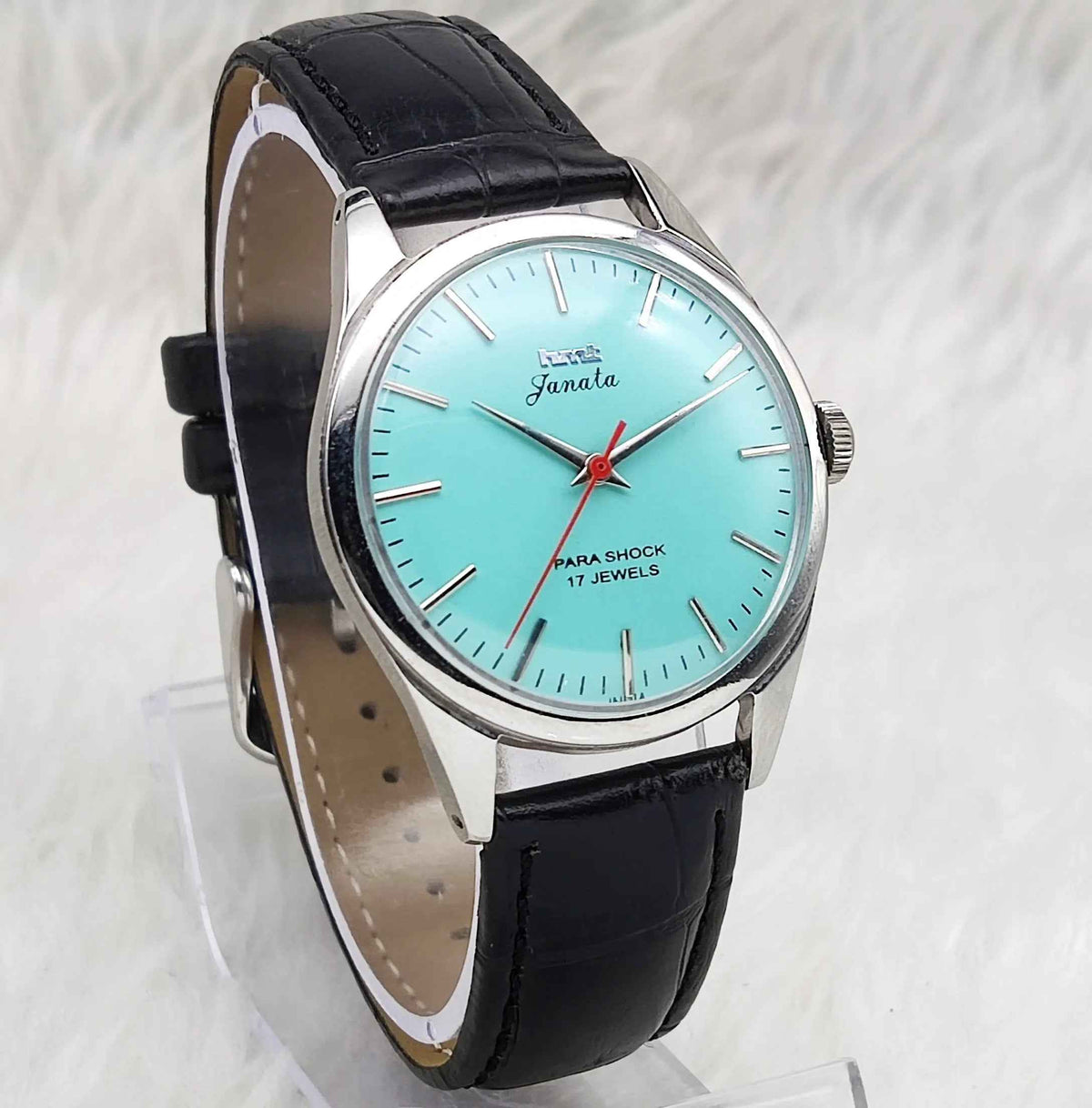 HMT Janata Men's Watch with Turquoise Dial and 17 Jewels Handwinding