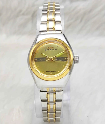 HMT Godavari Handwinding Women Watch with Golden Dial 2543