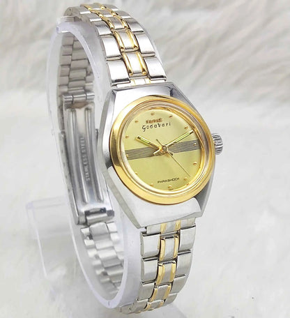 HMT Godavari Handwinding Women Watch with Golden Dial 2543