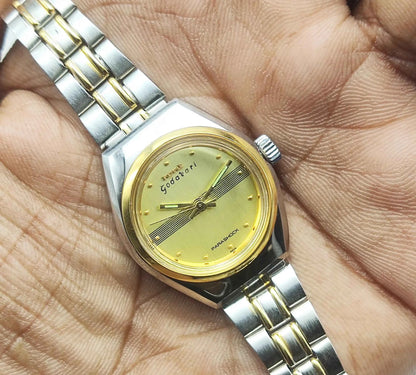 HMT Godavari Handwinding Women Watch with Golden Dial 2543