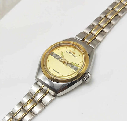 HMT Godavari Handwinding Women Watch with Golden Dial 2543