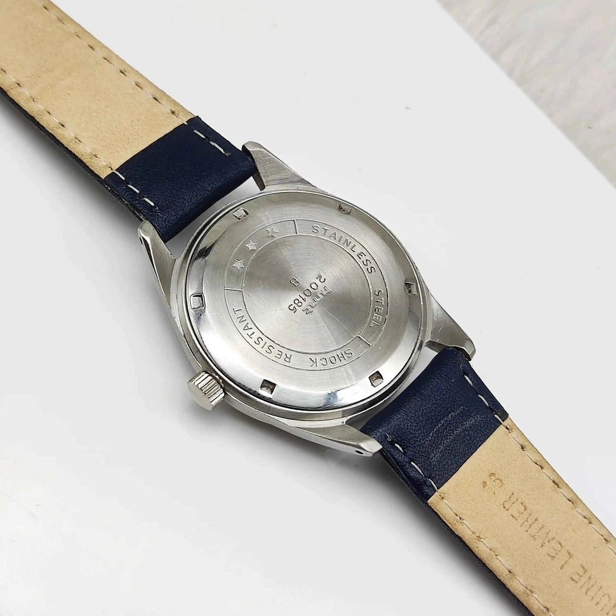 HMT Janata 17 Jewels Handwinding Watch with Devanagari Numerals and Bluish Dial