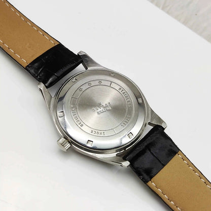 HMT Janata 17 Jewels Handwinding Watch with Devanagari Numerals and Reddish Apple Color Dial