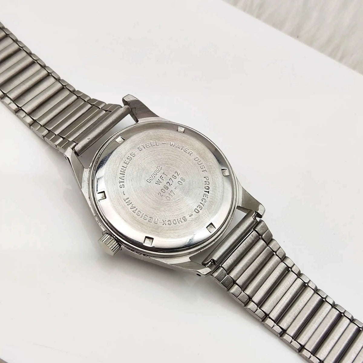 HMT Janata 17 Jewels Para Shock Silver Devanagari Hand Winding Mechanical Watch - Classic Timepiece