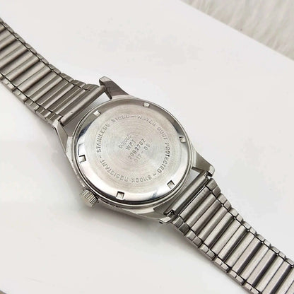 HMT Janata 17 Jewels Para Shock Silver Devanagari Hand Winding Mechanical Watch - Classic Timepiece