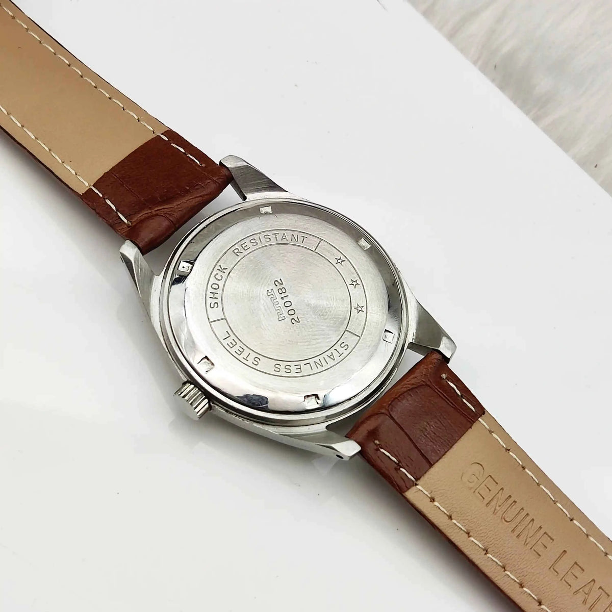 HMT Janata Men's Mechanical Hand Winding Watch with Silver Devanagari Dial and 17 Jewels, Para Shock Technology