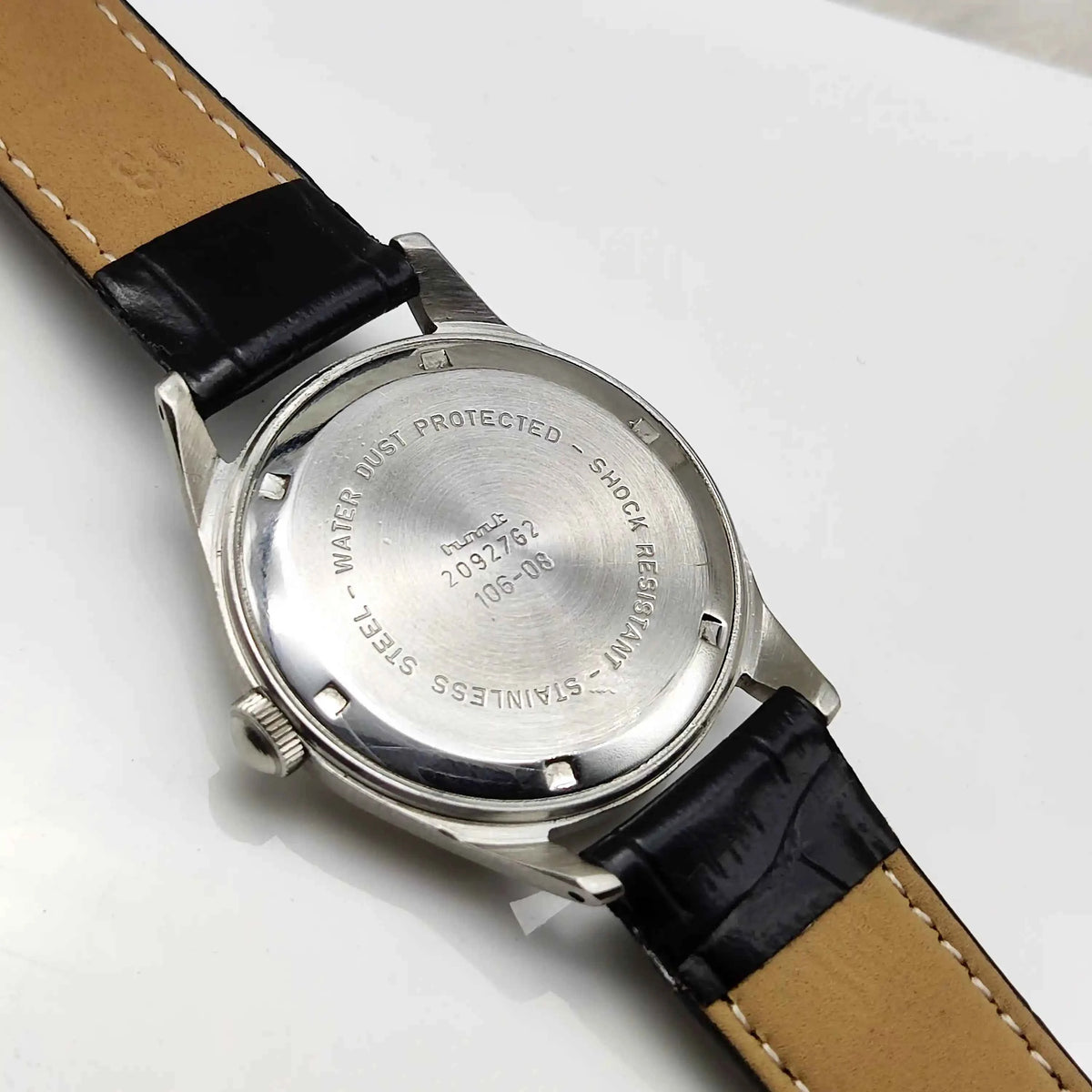 HMT Janata Pearl Dial Watch with Arabic Font, 17 Jewels, Handwinding, and Para Shock Technology