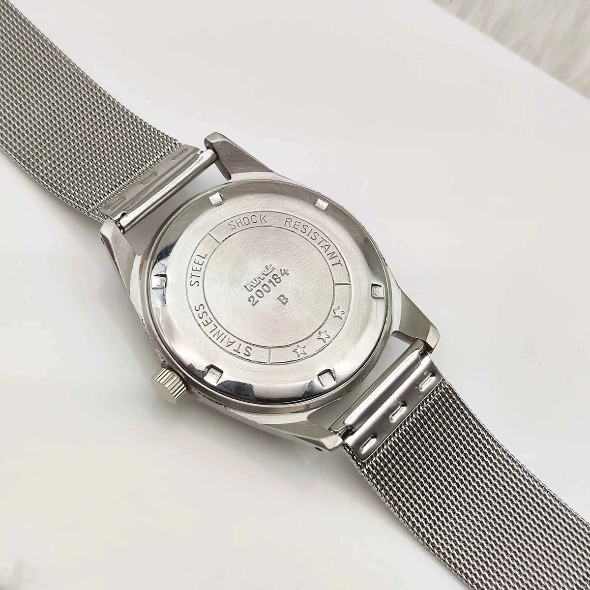 HMT Janata Para Shock 17 Jewels Silver Devanagari Mechanical Hand Winding Watch