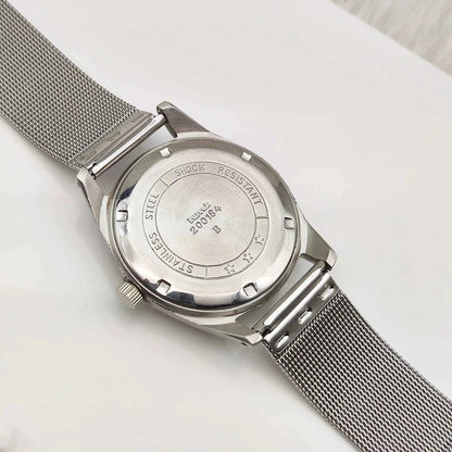 HMT Janata Para Shock 17 Jewels Silver Devanagari Mechanical Hand Winding Watch