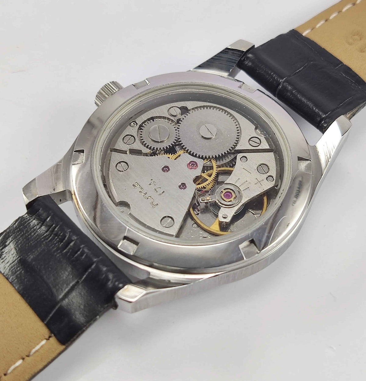 HMT Jubilee Silver Dail 17 Jewels Handwinding Watch Transparent Back