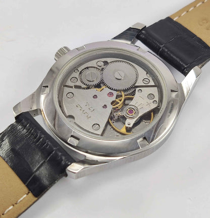 HMT Jubilee Silver Dail 17 Jewels Handwinding Watch Transparent Back