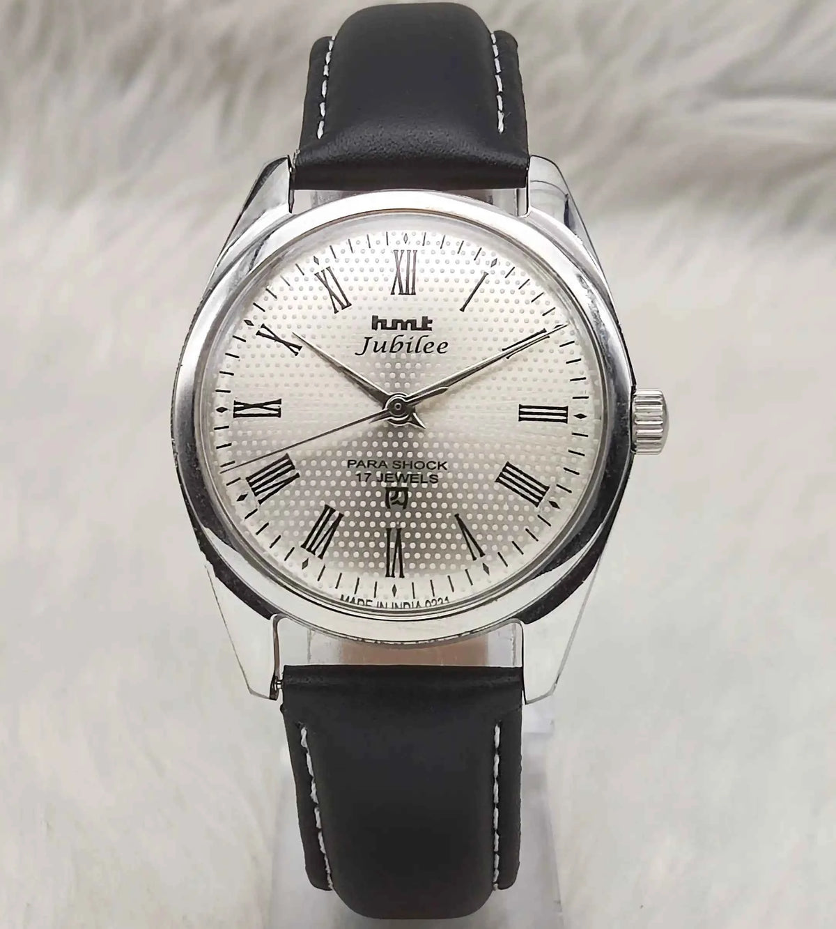 HMT Jubilee Silver Dail 17 Jewels Handwinding Watch Transparent Back