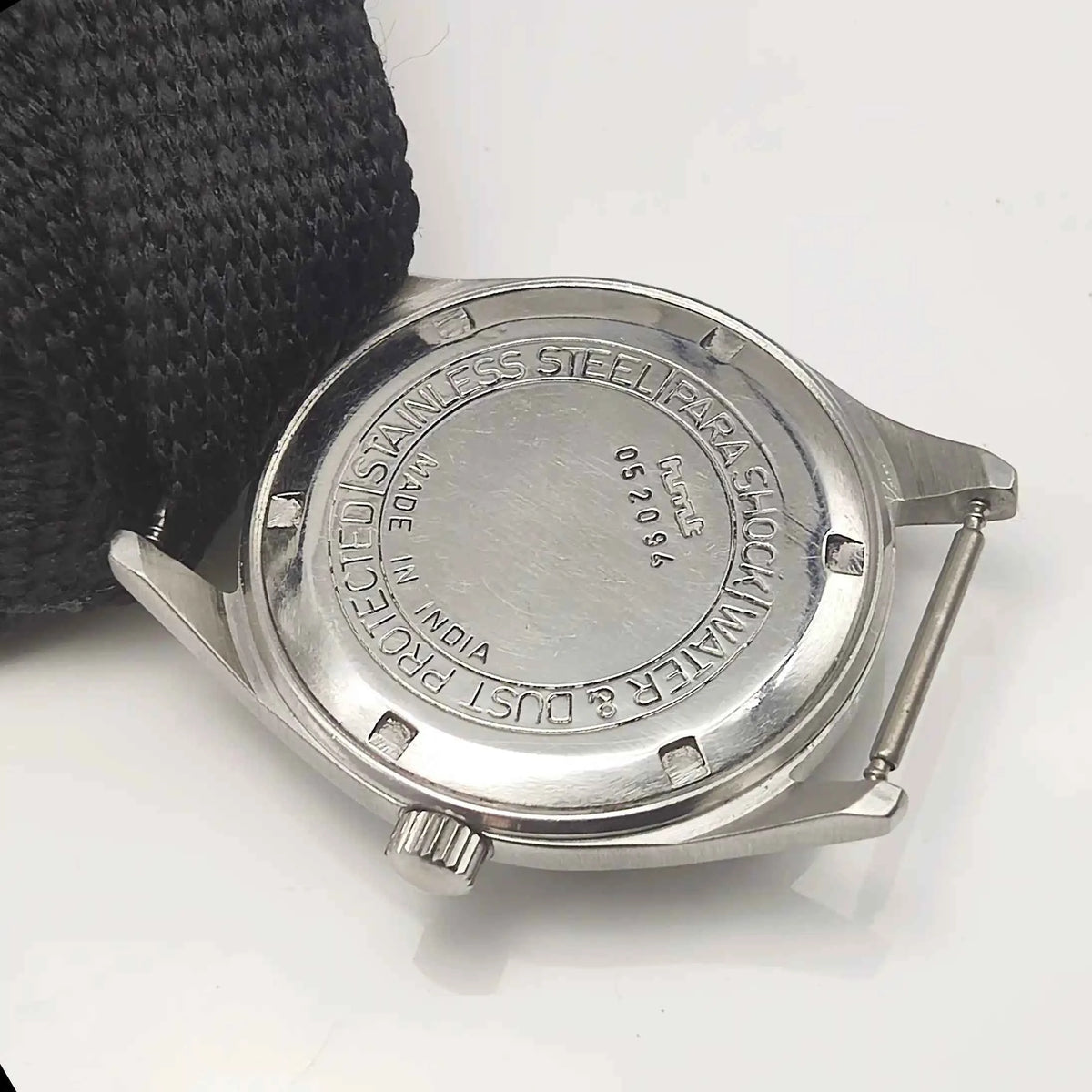 HMT Pilot Men's Watch 17 Jewels Black Dial - Handwinding with English Numerals
