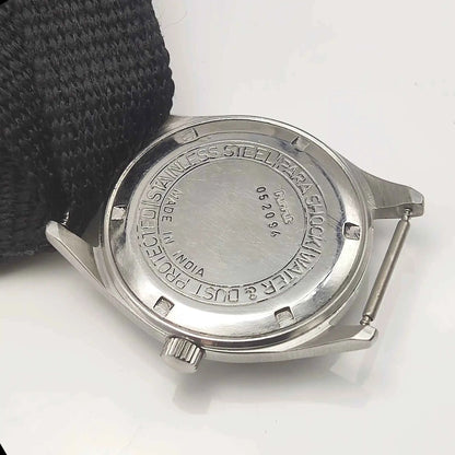 HMT Pilot Men's Watch 17 Jewels Black Dial - Handwinding with English Numerals