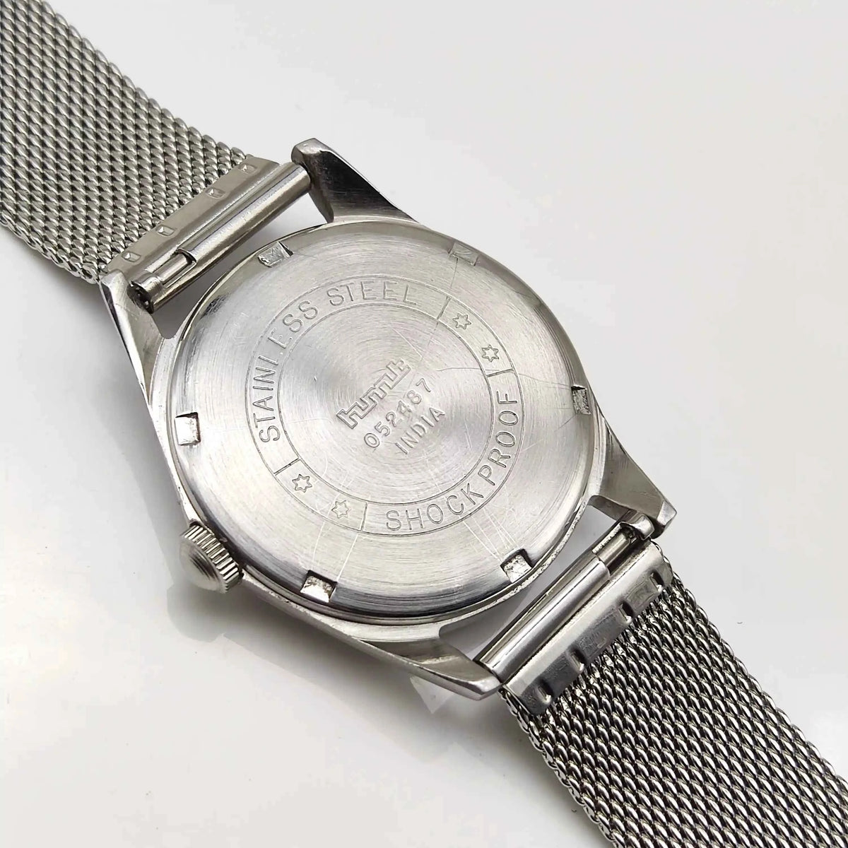 HMT Pilot Arabic Font Watch in Red Apple Color Dial with 17 Jewels Handwinding Mechanism