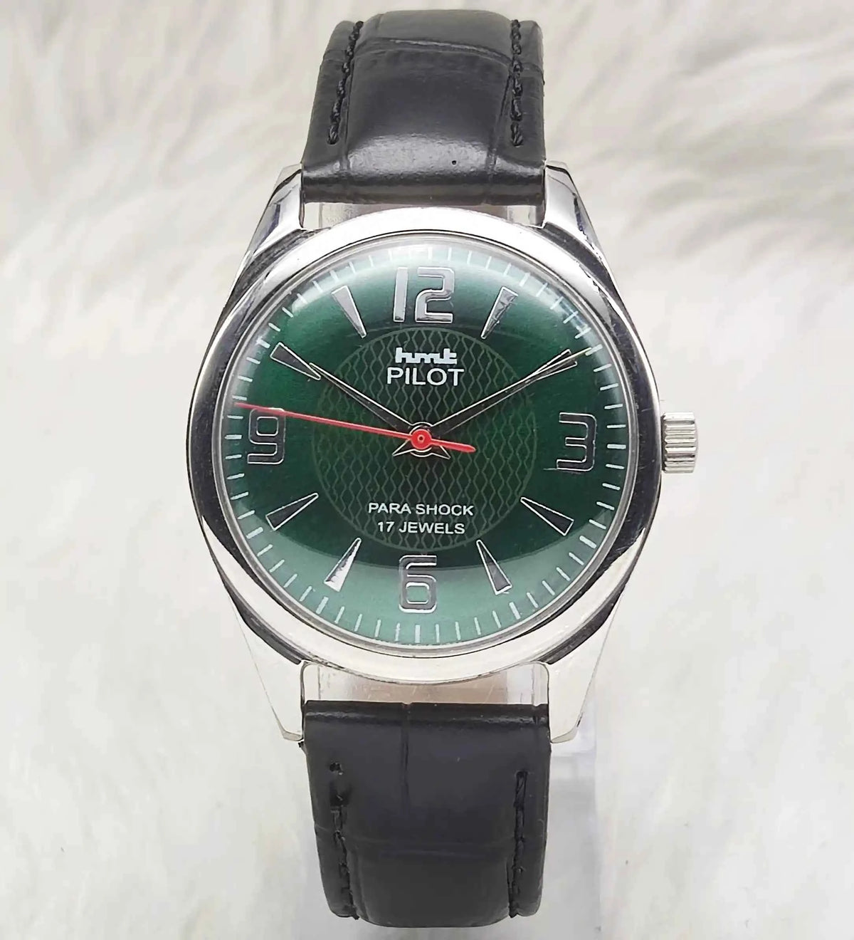 HMT Pilot Green Dial Watch 17 Jewels Handwinding Model 0231