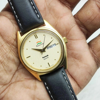 Elevate Your Style with the HMT Swarna Cream Dial Watch - Timeless Functionality & Design