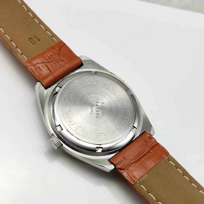 HMT Tareeq Para Shock Watch - 17 Jewels Mechanical Handwinding with Yellow Dial and Day Function
