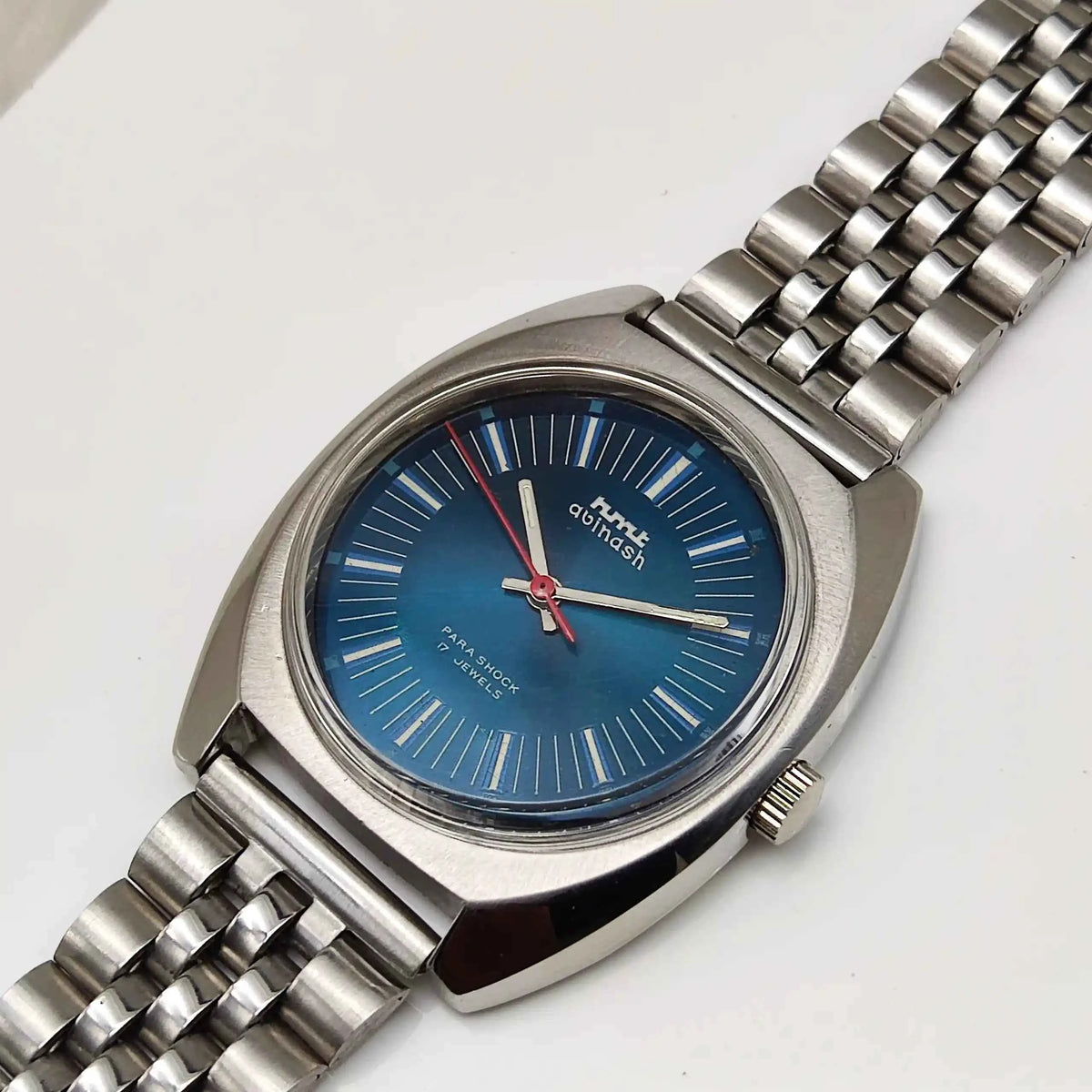 HMT Avinash Bluish Stick Indices 17 Jewels Men's Watch for Timeless Style