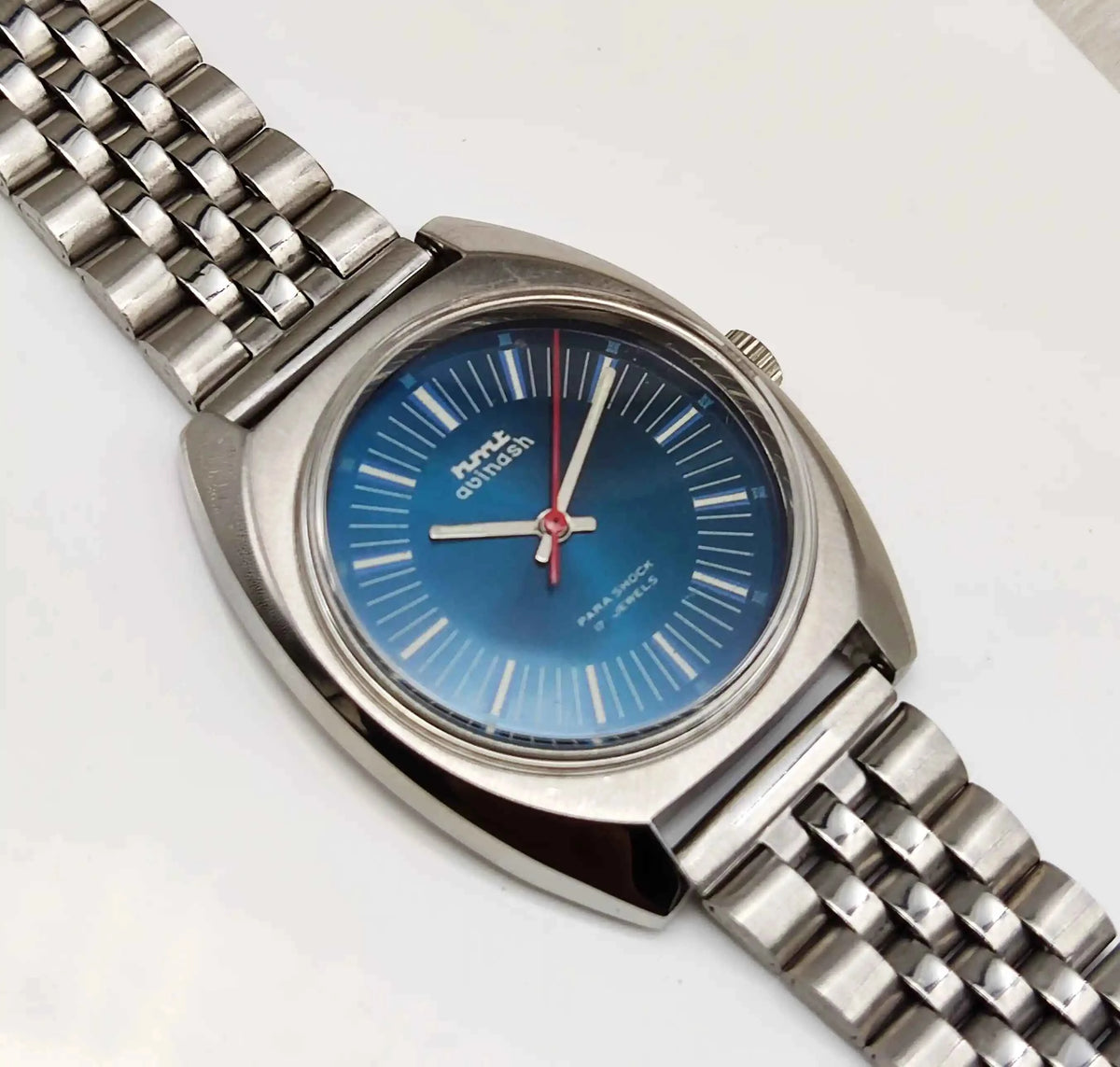 HMT Avinash Bluish Stick Indices 17 Jewels Men's Watch for Timeless Style