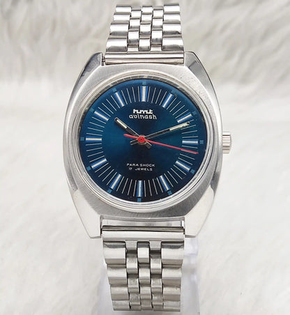 HMT Avinash Bluish Stick Indices 17 Jewels Men's Watch for Timeless Style