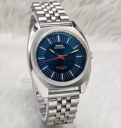 HMT Avinash Bluish Stick Indices 17 Jewels Men's Watch for Timeless Style
