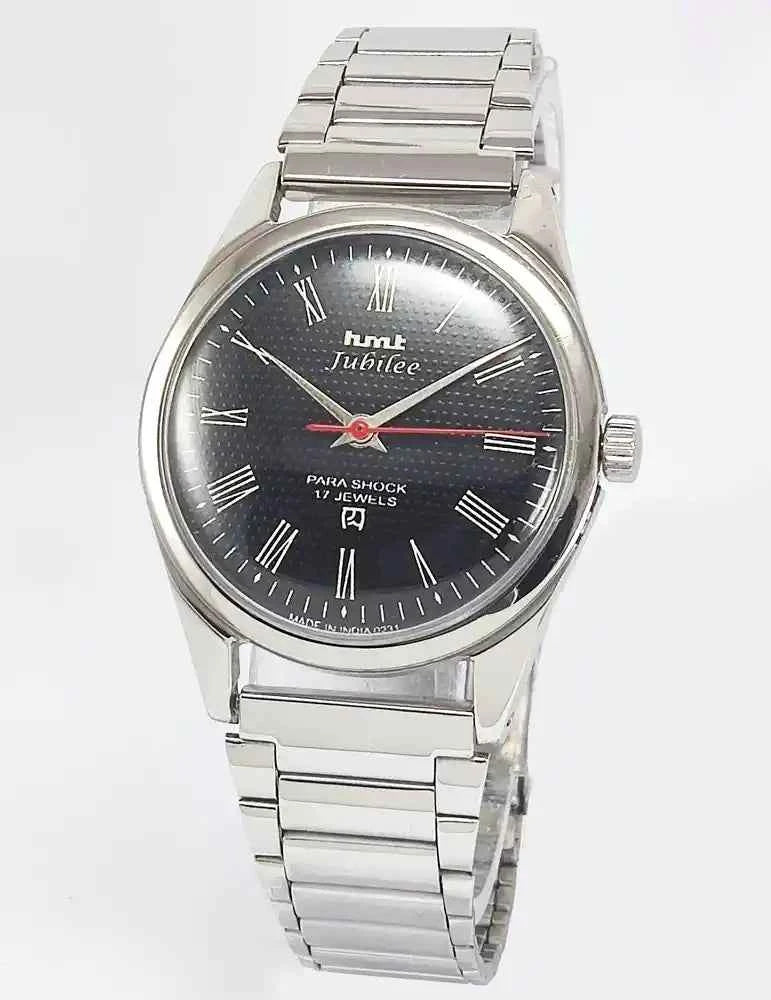 HMT Jubilee Black Dial Watch - Timeless Mechanical Craftsmanship for Discerning Tastes