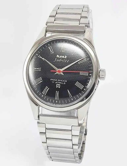 HMT Jubilee Black Dial Watch - Timeless Mechanical Craftsmanship for Discerning Tastes
