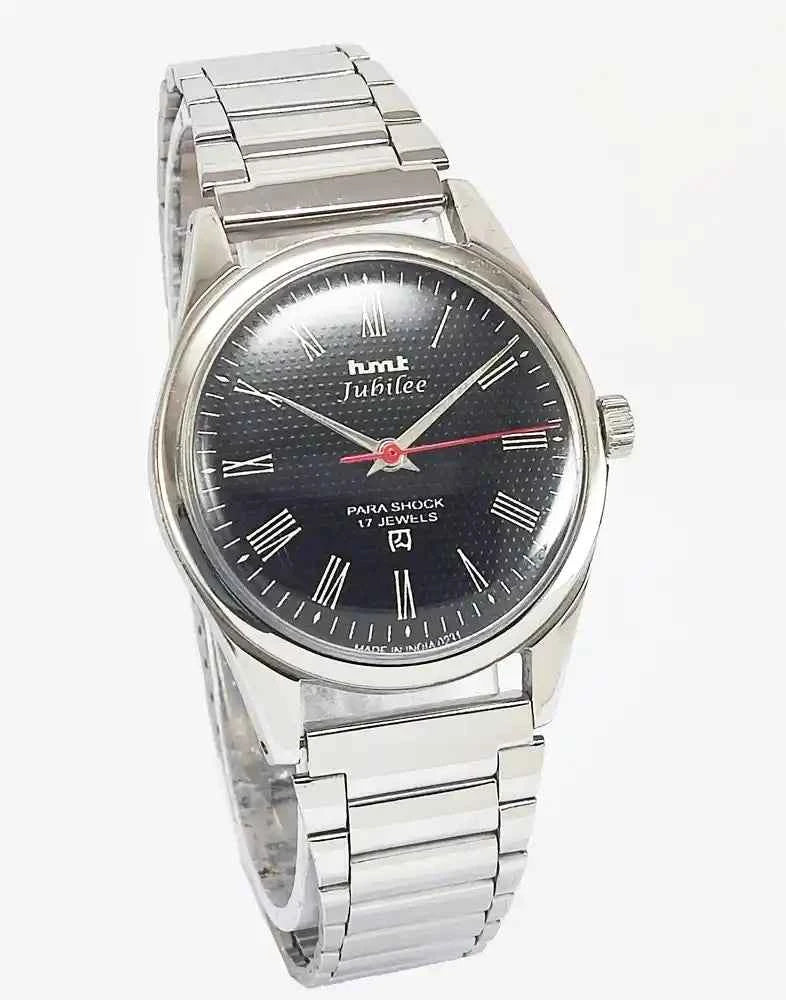 HMT Jubilee Black Dial Watch - Timeless Mechanical Craftsmanship for Discerning Tastes
