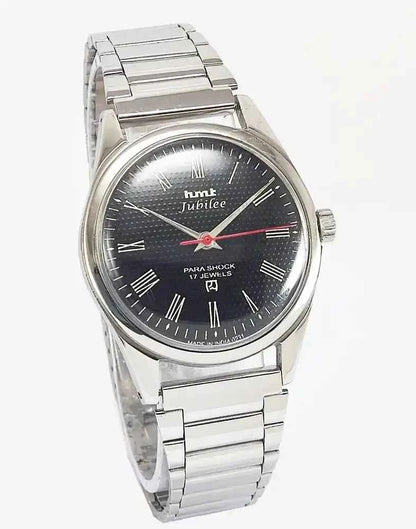 HMT Jubilee Black Dial Watch - Timeless Mechanical Craftsmanship for Discerning Tastes
