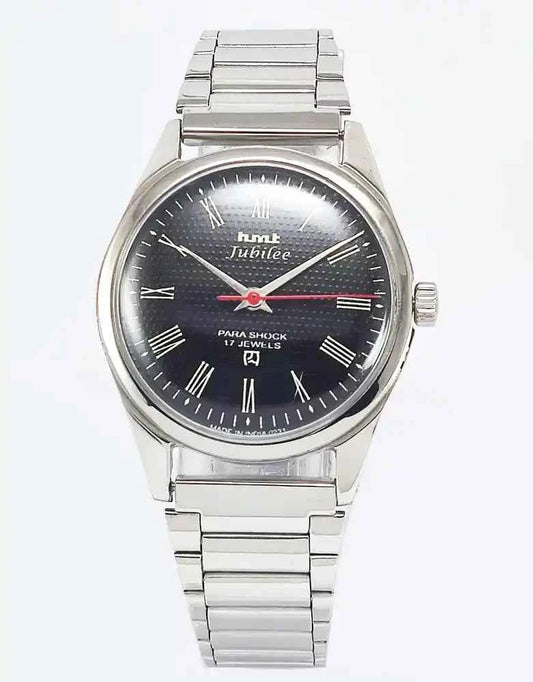HMT Jubilee Black Dial Watch - Timeless Mechanical Craftsmanship for Discerning Tastes