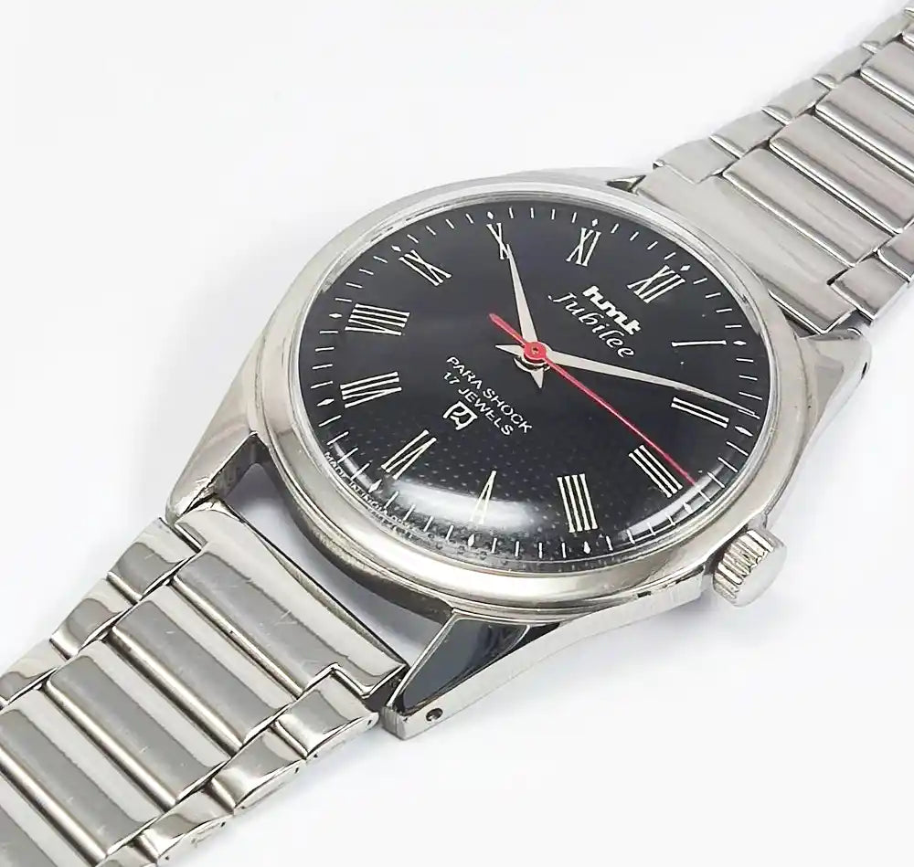 Elevate Your Style with the HMT Jubilee Black Dial Watch – A Timeless Mechanical Marvel