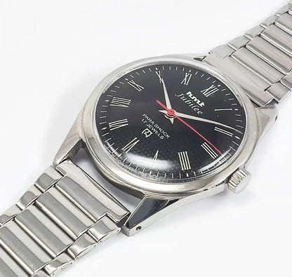 Elevate Your Style with the HMT Jubilee Black Dial Watch – A Timeless Mechanical Marvel