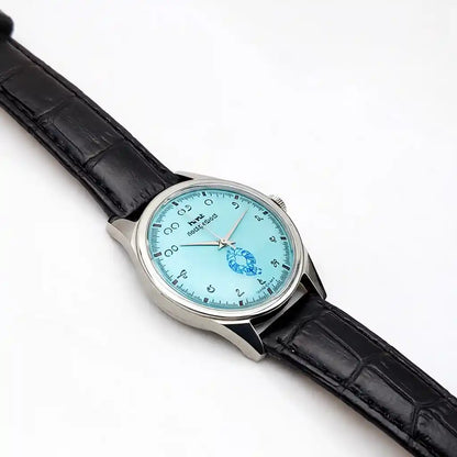 HMT Gandaberunda Mechanical Watch - Elegant Turquoise Dial with Stylish Kannada Numerals