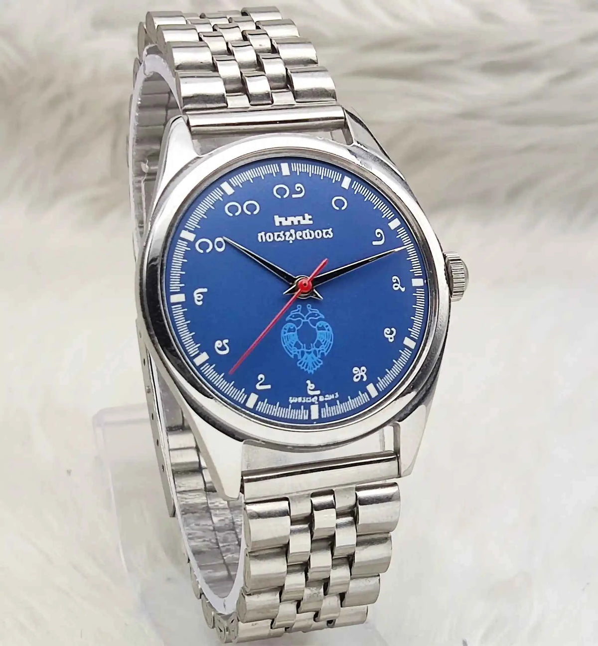 HMT Gandaberunda Watch - Blue Dial with 17 Jewels Handwinding
