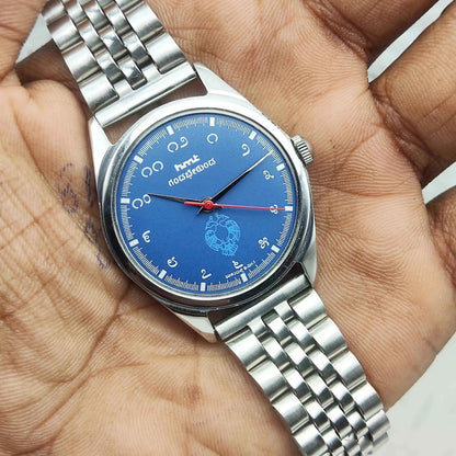 HMT Gandaberunda Watch - Blue Dial with 17 Jewels Handwinding