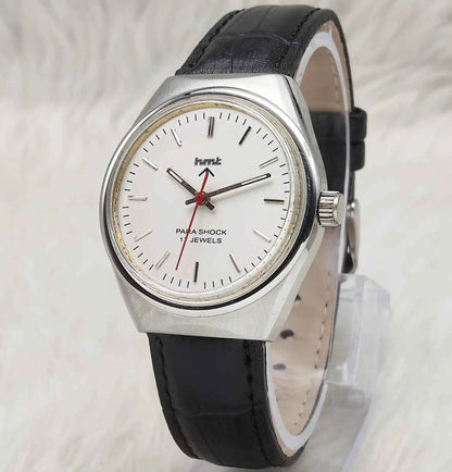 HMT Handwinding Men's Watch - 17 Jewels White Silver Design