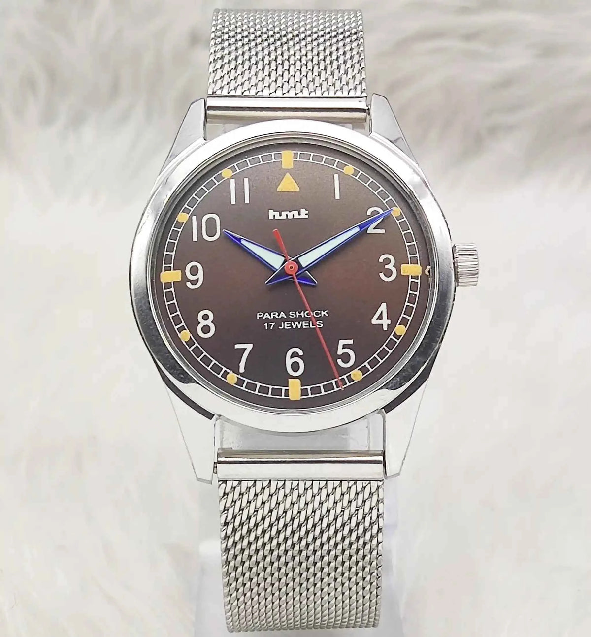 HMT Handwinding Watch - Coffee Brown Dial 17 Jewels Timepiece