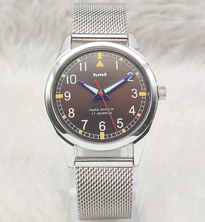 HMT Handwinding Watch - Coffee Brown Dial 17 Jewels Timepiece